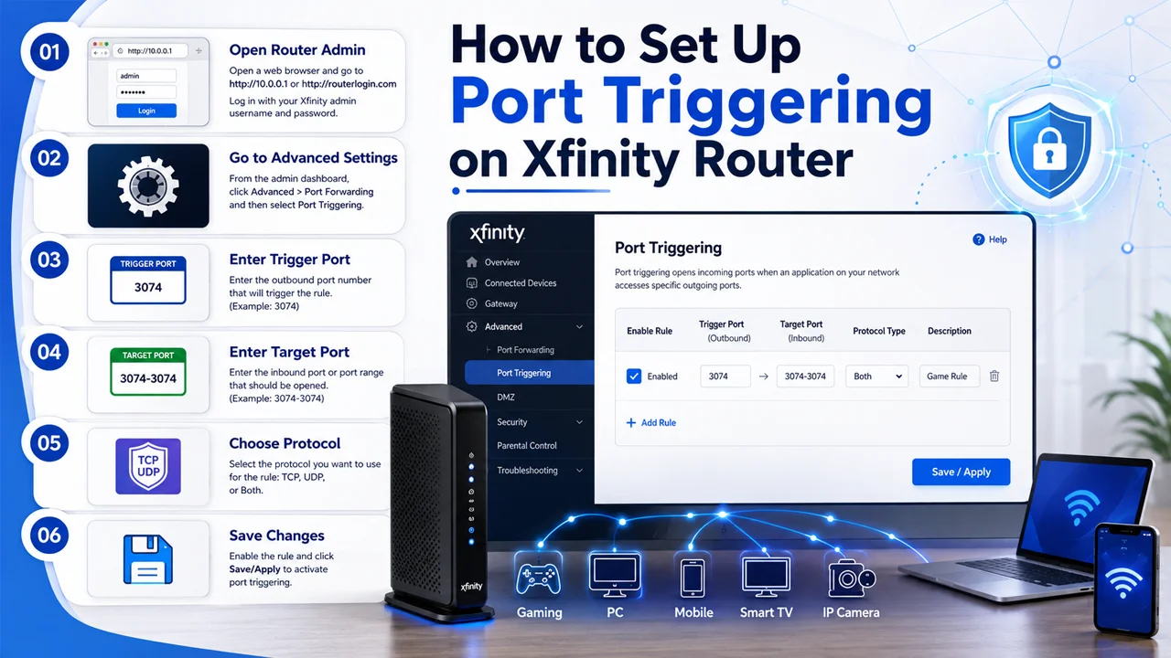 How Port Triggering Works on an Xfinity Wireless Gateway